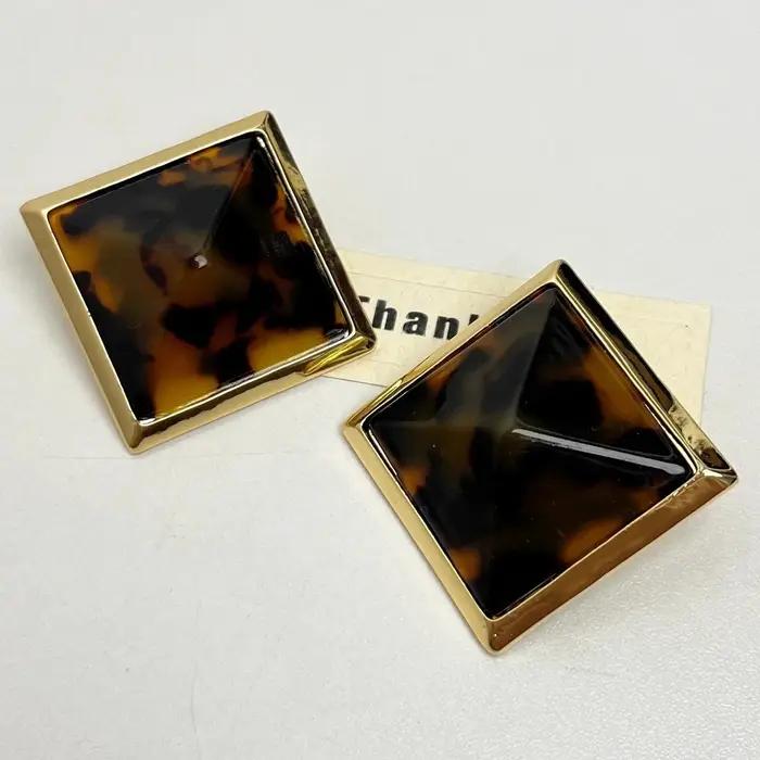 Boucles d'oreilles en losange géométrique exagéré