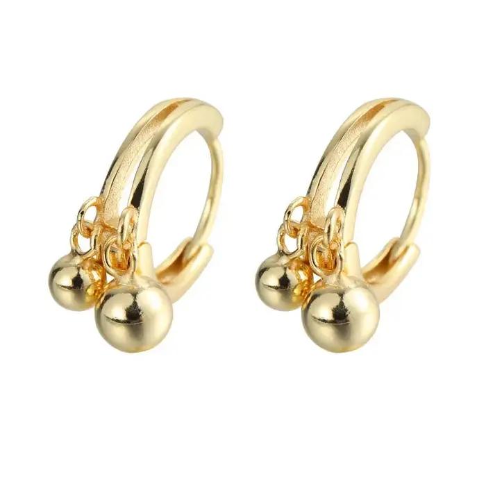 Boucles d'oreilles boule en argent regardé 925 pour femmes