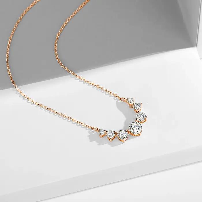 SBeauté 7 Charbon Mosanites Diamond Colliers pour femmes