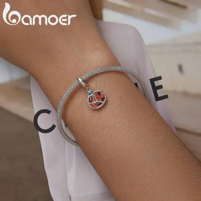 Bamoer – pendentif grenade délicat en argent Sterling 925