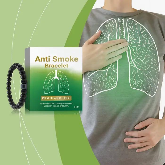Décit de fumer Bracelet contrôle fumer dissiper dépendance Anti anxiété poumon détox nettoyage fumée Cessation Bracelets pour hommes femmes