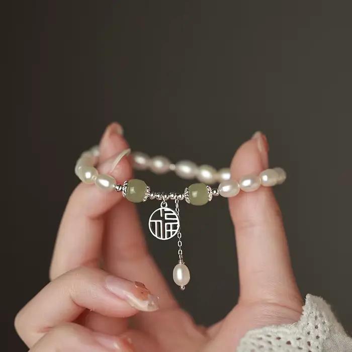 Bracelet de perles de culture d'eau douce pour femme