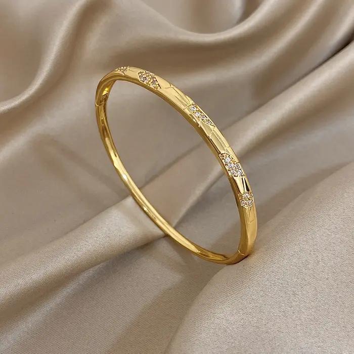 Freetry – Bracelet de luxe plaqué or en Zircon brillant pour femmes