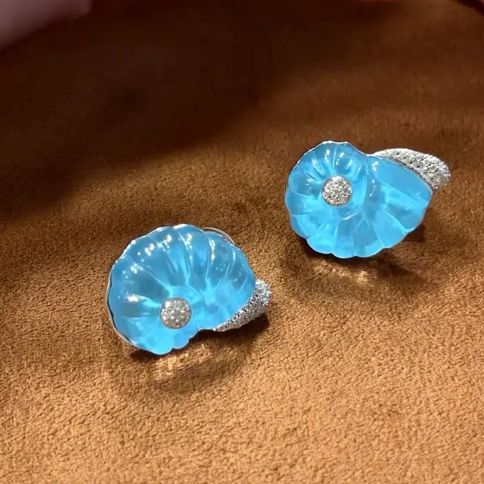 Boucles d'oreilles Bellux populaires en forme de coquillage