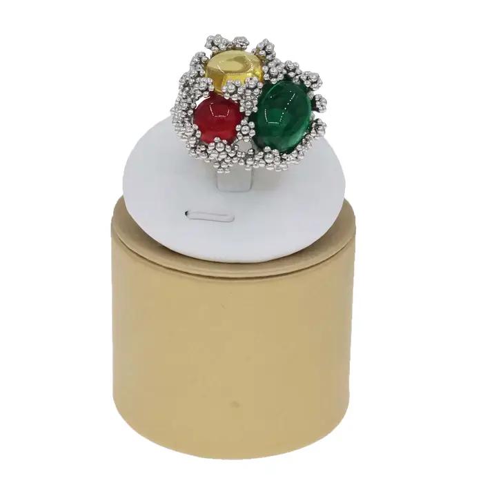 Femmes anneaux de mariée de luxe fête de mariage 18K plaqué or anneau accessoires 2025 conception Unique argent plaqué anneaux pour les femmes