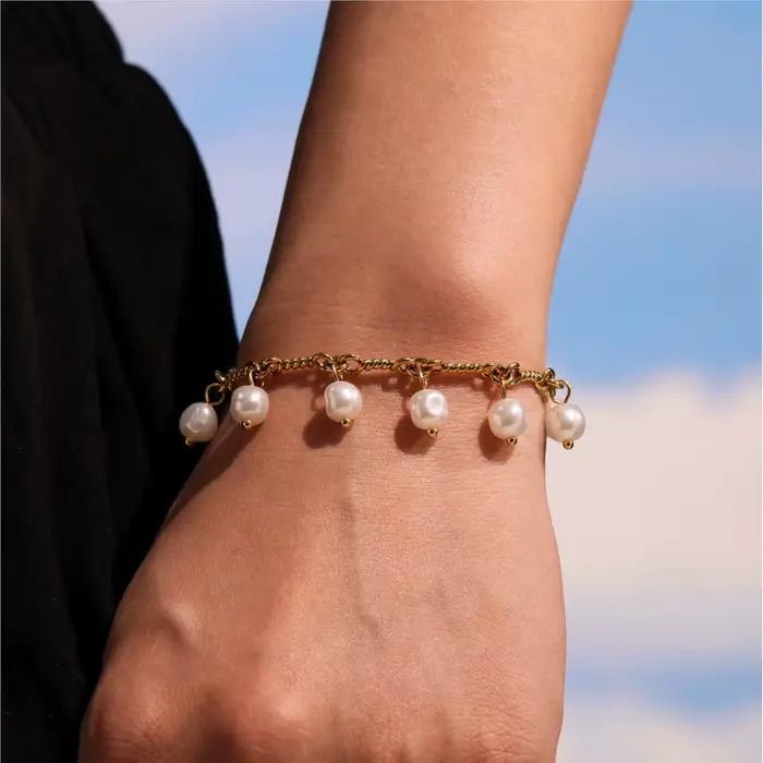 Collier Boho Bracelet assorti en laiton plaqué or 18 carats avec perles en plastique multi-cœurs breloques colliers Bracelets pour femme
