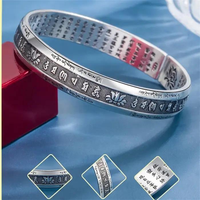 Bracelet classique Lotus Prajna Paramita en forme de cœur pour femmes