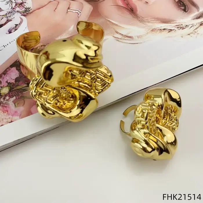 Le plus récent bracelet audacieux avec anneau, bijoux brésiliens pour femmes FHK21514