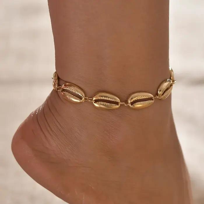 Bracelet de Cheville Boho Shell Tortue ULbleue Jambe JOon Coquille Naturelle Bijoux de Plage Détente Décontracté Sportif Occasions Spéciales Plage Vacances Cadeau Unique