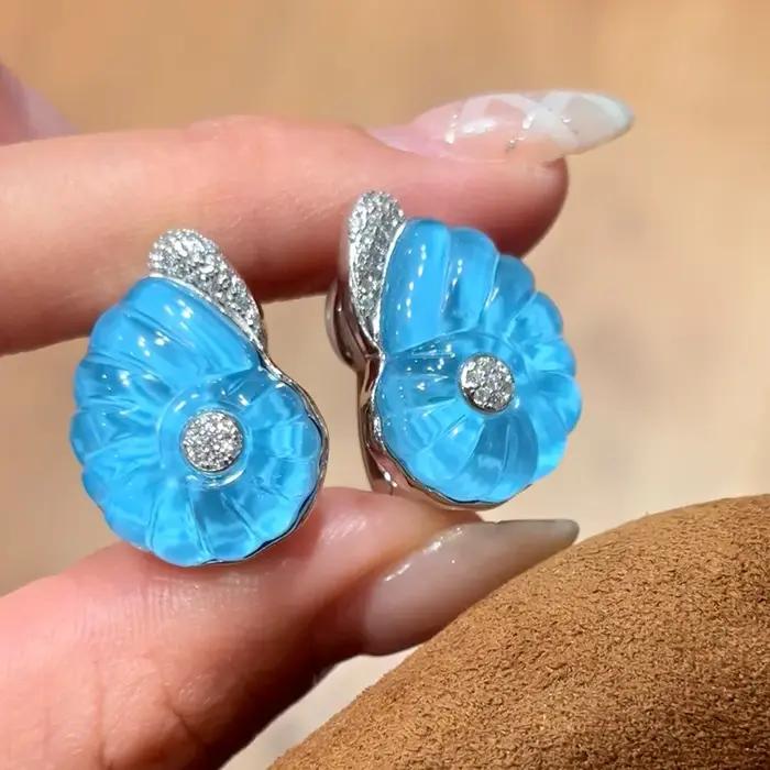Boucles d'oreilles Bellux populaires en forme de coquillage