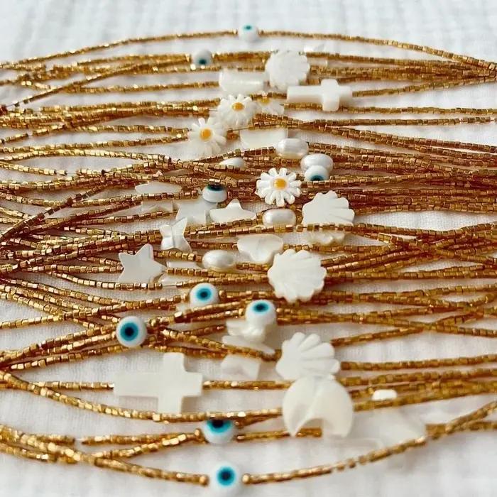 CCGOOD Miyuki Delica Bracelet de perles réglable Boho bijoux pour femmes délicat minimaliste plage B
