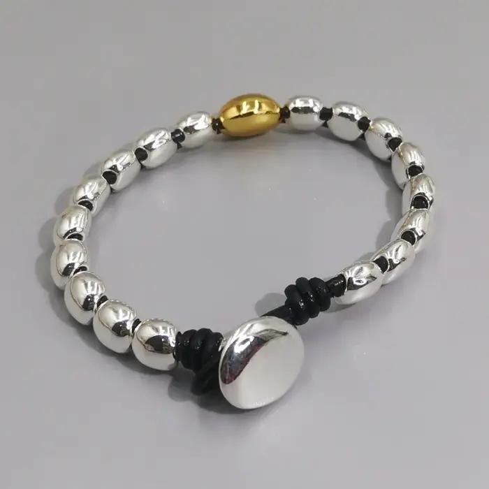 Bracelet de perles rondes irrégulières