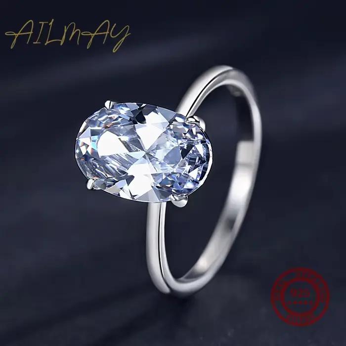 Ailmay – bague de mariage 3CT en argent Sterling 925