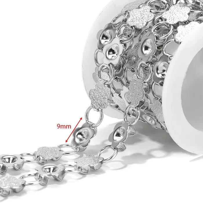 Chaînes combinées en acier inoxydable de 1 mètre, chaînes Punk Hip Hop, bricolage de bijoux faits à la main, fabrication de vêtements, fournitures de colliers et de bracelets pour hommes