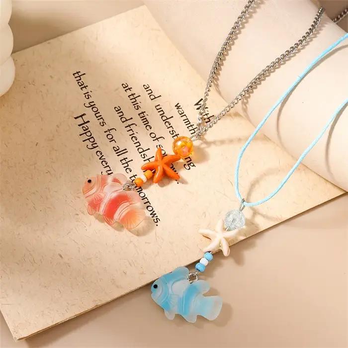 Collier étoile de mer tendance pour femmes et filles