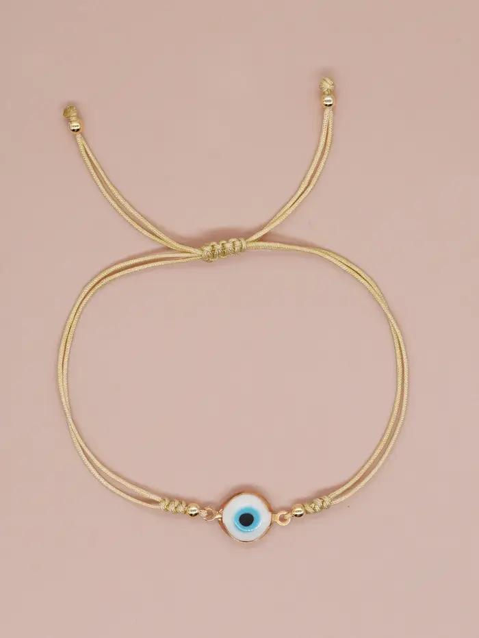 Go2boho nouveau en émail mauvais œil corde Bracelet d'amitié réglable femmes hommes enfants bijoux d'été