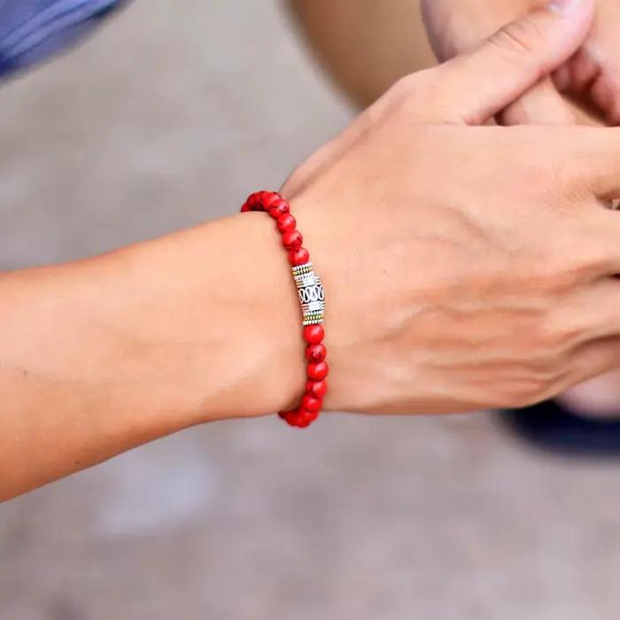 Bracelet minimaliste en pierre naturelle de 6mm