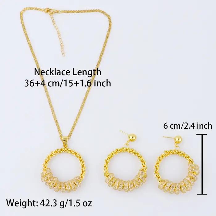 Parure de bijoux pour femme en plaqué or français