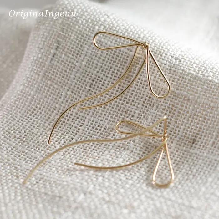 Boucles d'Oreilles OriginaIngenu en Or Rempli Design Géométrique Mode pour Femmes Soirées Parties