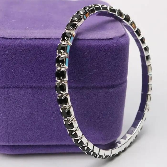 Bracelet en zircone cubique étincelant pour femmes décontracté et sportif pour occasions spéciales et quotidiennes