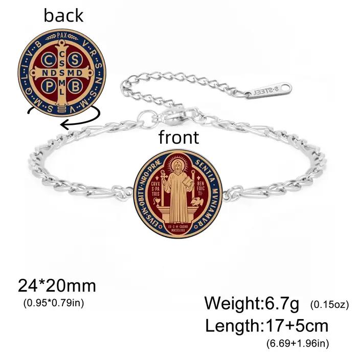 Bracelet Vassago Saint Benoît de Nursia en acier inoxydable ST. MVNIAMVR