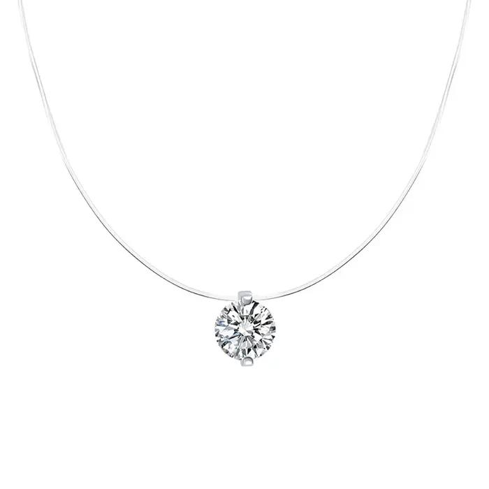 D VVS1 – collier avec pendentif Moissanite 2 carats pour femmes