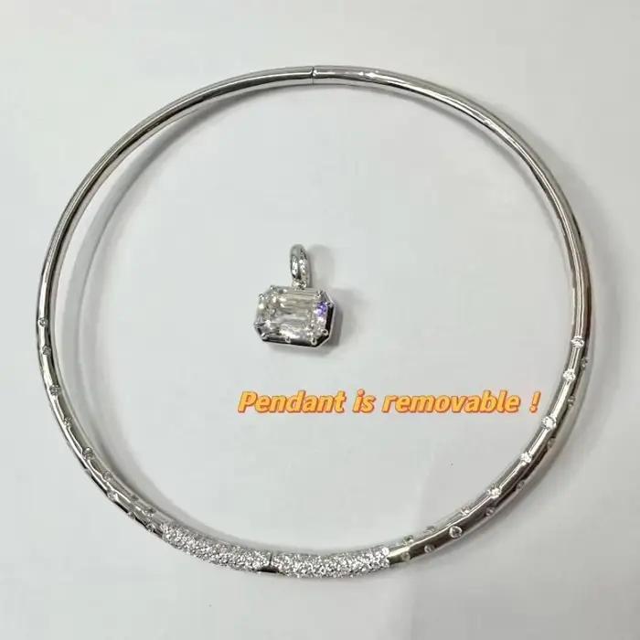 Collier pendentif couples en argent regardé 925 pur pour femme, colliers de la présidence, tendance féminine, commentaires, 2024