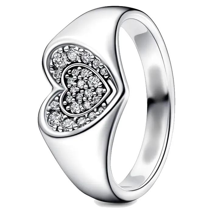 Bague minimaliste de luxe en argent sterling S925