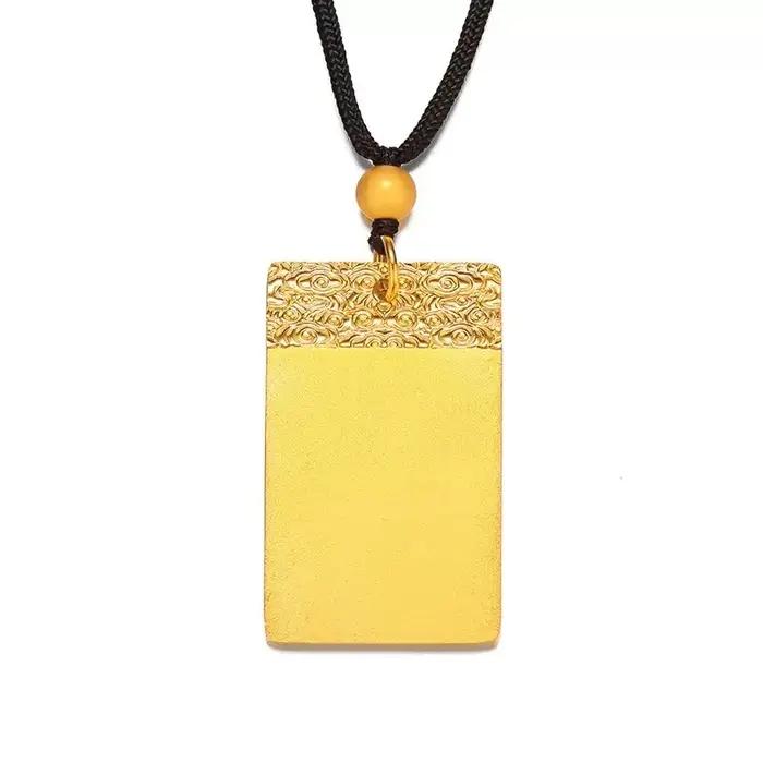 Pendentif en or pur 9999 24 carats pour homme et femme