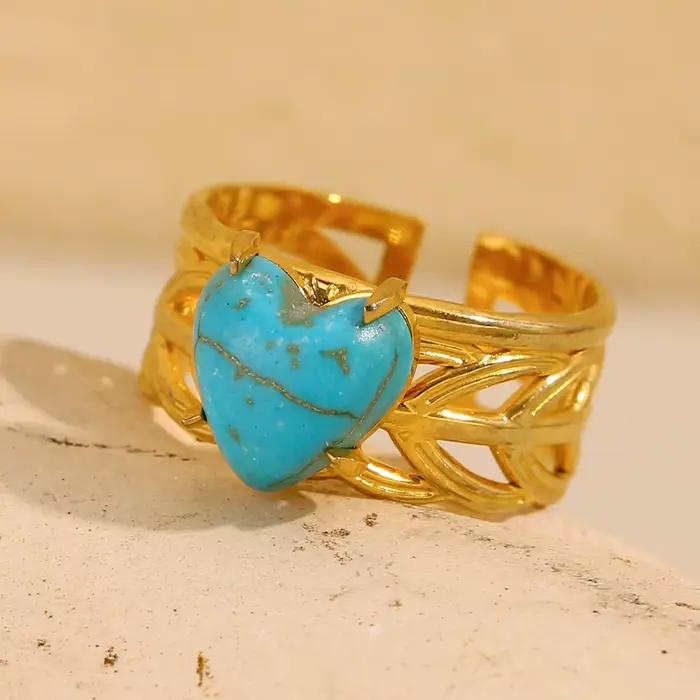 E.B.belle – bague d'ouverture en forme de feuille