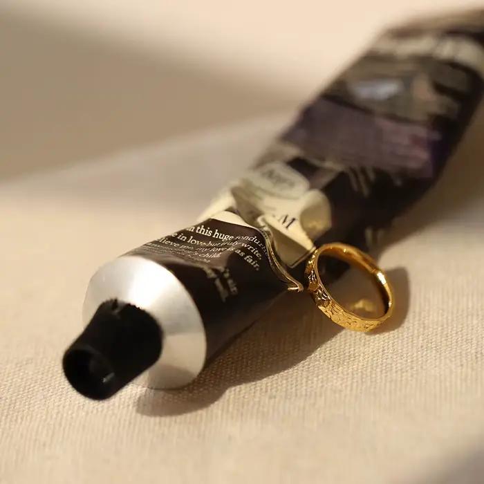 Bague irrégulière en acier inoxydable pour femme
