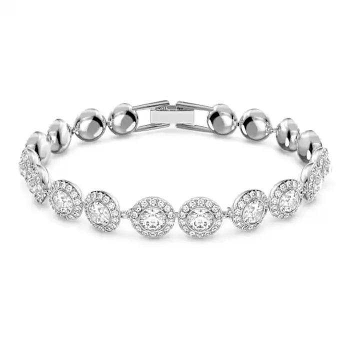 Ensemble de bijoux ronds en argent sterling S925, boucles d'oreilles, bracelet, collier uniques, pou