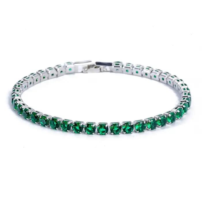 Bracelet de Tennis en Zircone Cubique Motif Cœur Style Bohème Polyvalent pour Femmes et Hommes Occasions Spéciales