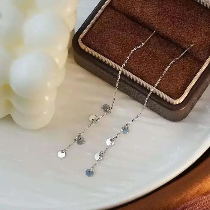 Boucles d'oreilles longues à pampilles pour femmes et filles