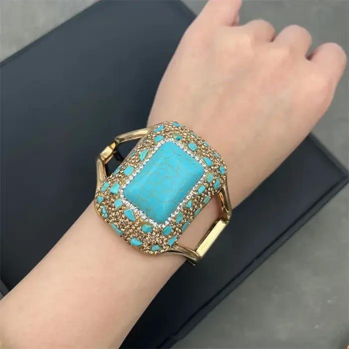 Bijoux turcs naturels bleu Turquoise pour femmes