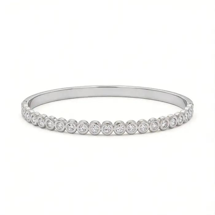 Bracelet élégant en cristal à motif grain de riz