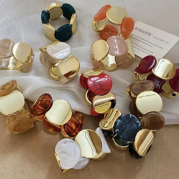 Bracelets ronds en corde élastique épissée pour femmes, mode européenne et américaine, simple et élégant, idéal pour toutes les occasions et à offrir pour femmes