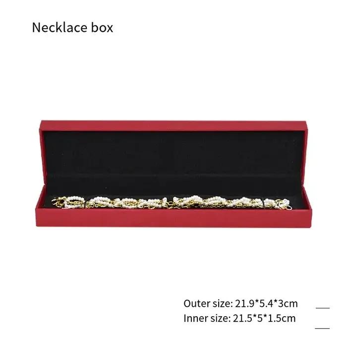 Boîte de présentation de bijoux à carreaux bagues bracelets colliers étui organisateur