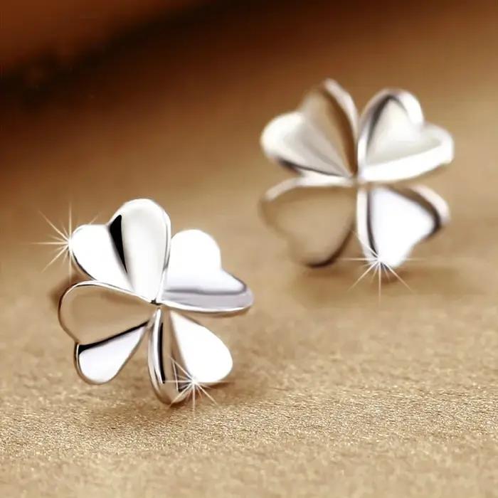 Boucles d'oreilles élégantes en argent Sterling 925