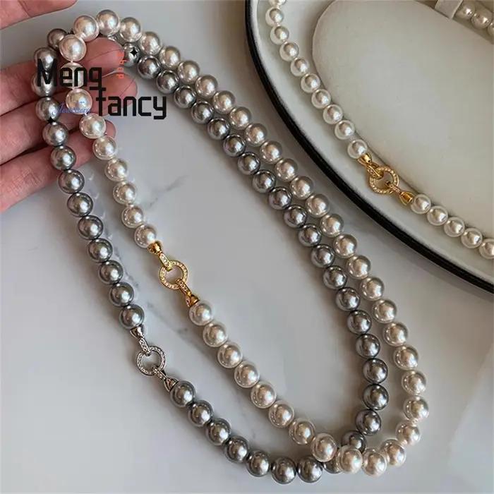 Collier de perles d'eau douce naturelles élégant pour femmes occasions spéciales collier ras du cou certification qualité style classique
