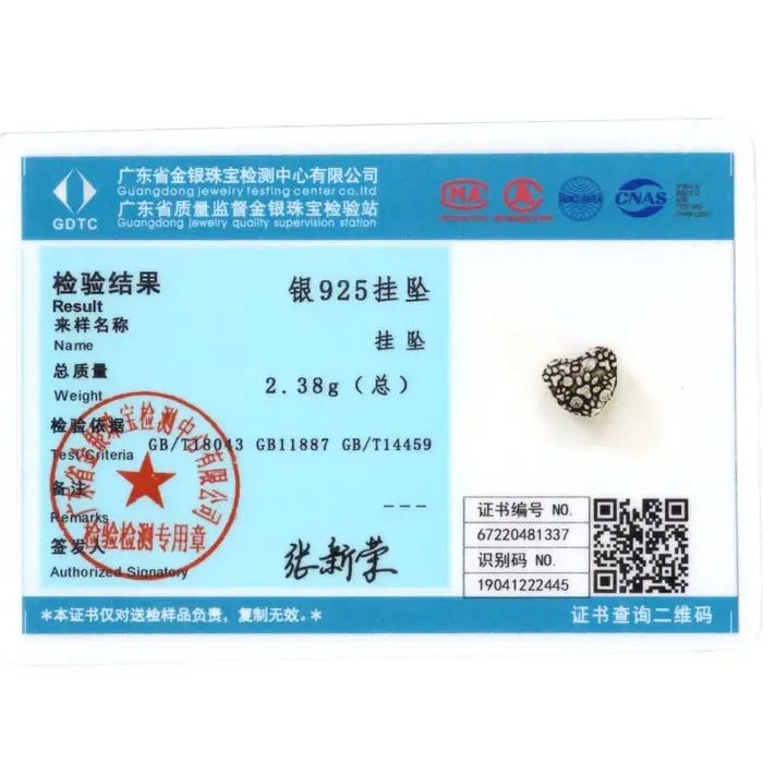 Perles d'aile de pendentif d'ange en argent regardé 925