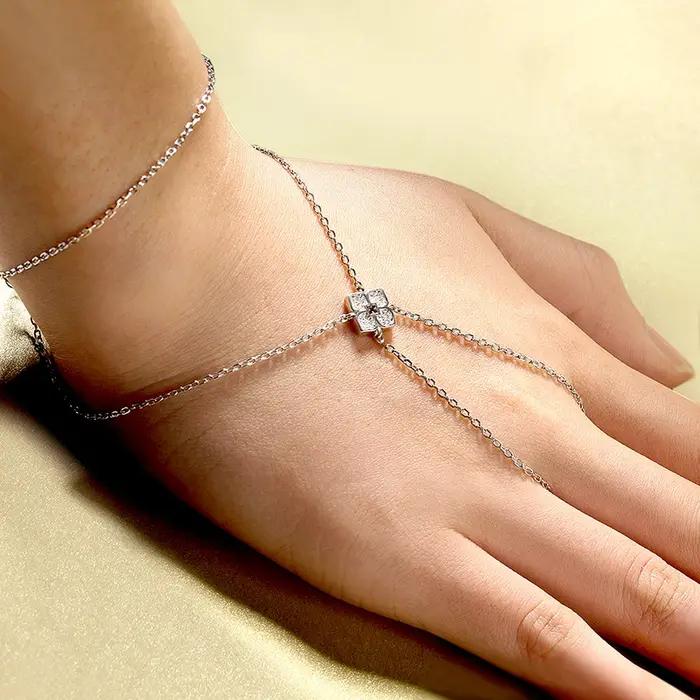 Smyoue certifié tous les Bracelets en diamant de laboratoire Moissanite pour femmes réglable 15-20 cm chaîne de luxe classique pur argent Sterling 925