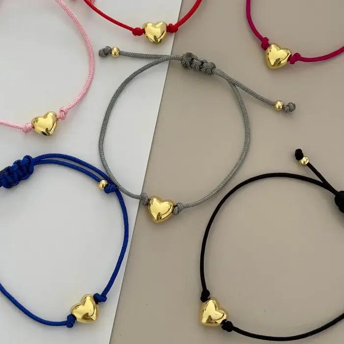 Bracelet en cordon rouge porte-bonheur Vlen pour femmes