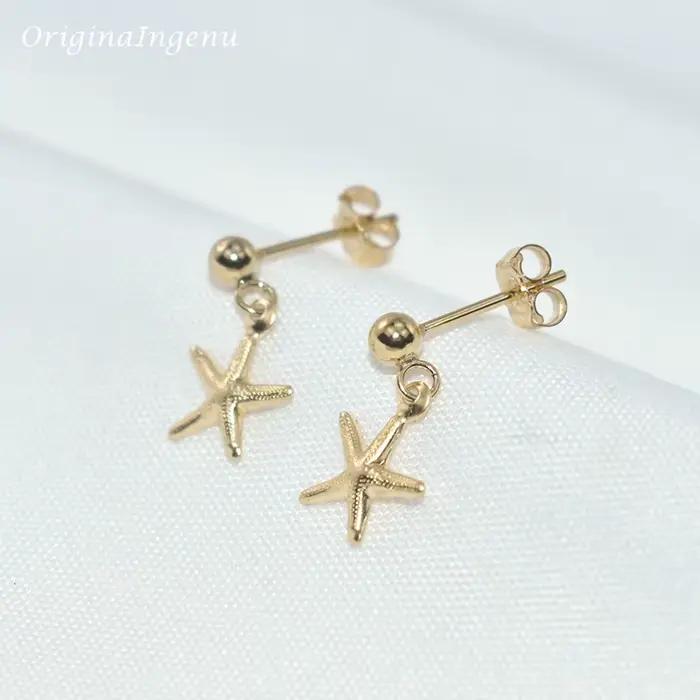 Boucles d'oreilles Boho Gold Filled Seastar pour femmes