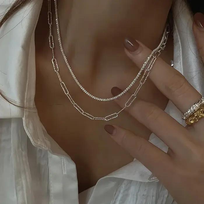 Ensemble de bijoux de luxe en argent Sterling 925 pour femmes