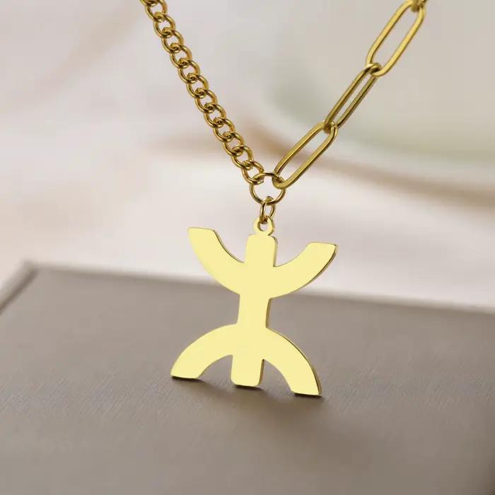 LIKGREAT – collier avec lettres amazigh africaines pour femmes
