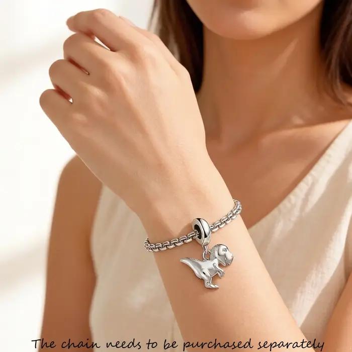 Pendentif dinosaure en argent Sterling 925 charmant et romantique pour femmes et hommes occasions spéciales et quotidiennes