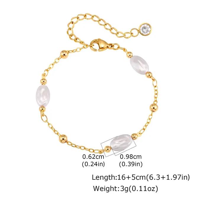 Bracelet œil turc pour femmes, acier inoxydable, perles turquoise, chaîne, perle, porte-bonheur, pro
