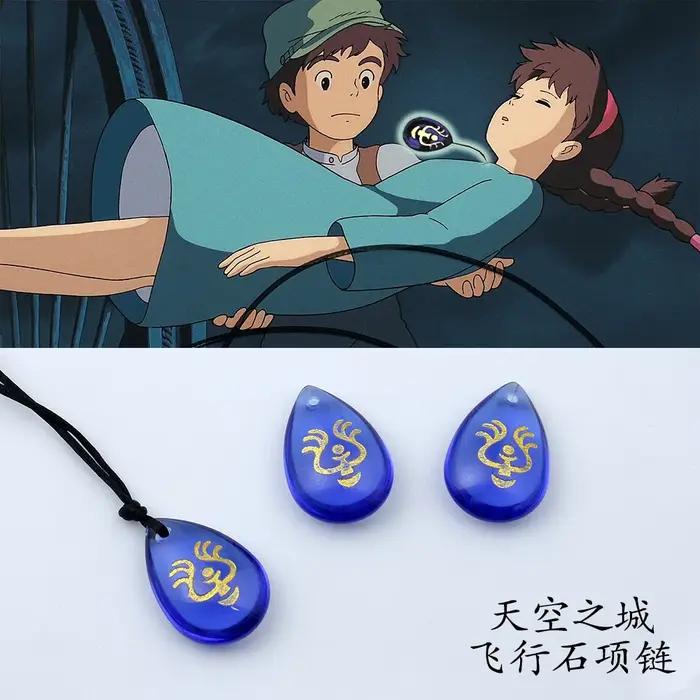 Collier en pierre de ciel mystérieux goutte d'eau bijou romantique unisexe pour occasions spéciales femmes cosmétique cosplay