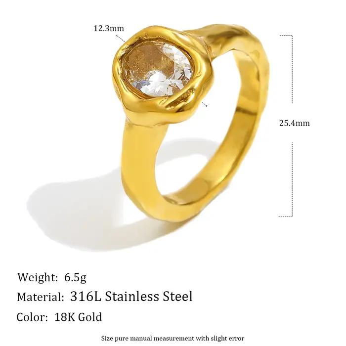 E.B.belle – grand anneau en Zircon de Style Simple
